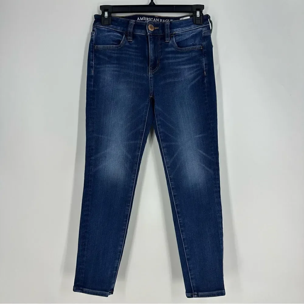 AMERICAN EAGLE Women’s Dark Wash Skinny Denim Jeans Sz 2